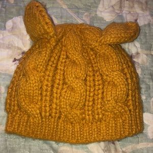 Handmade cable knit child’s beanie
